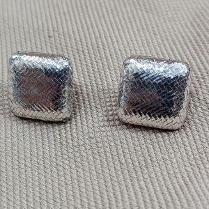 Angela Cummings for Tiffany Chevron waving Sterling silver pierced earrings